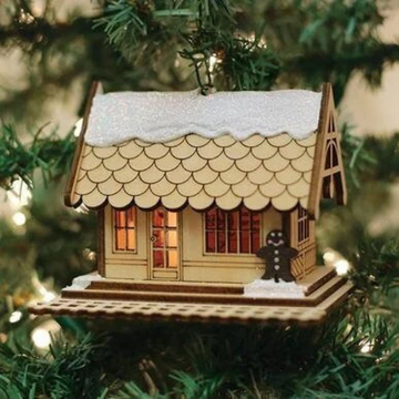 Train Depot Old World Christmas Wood Ornament