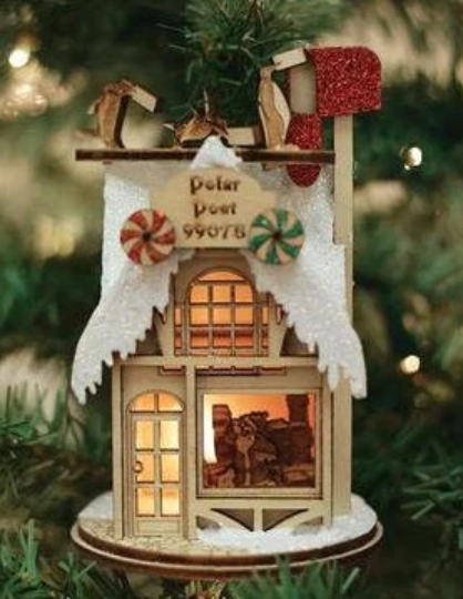 Polar Post Office Cottage Collection Old World Christmas Ornament