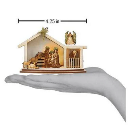 Nativity Old World Christmas Cottage Ornament