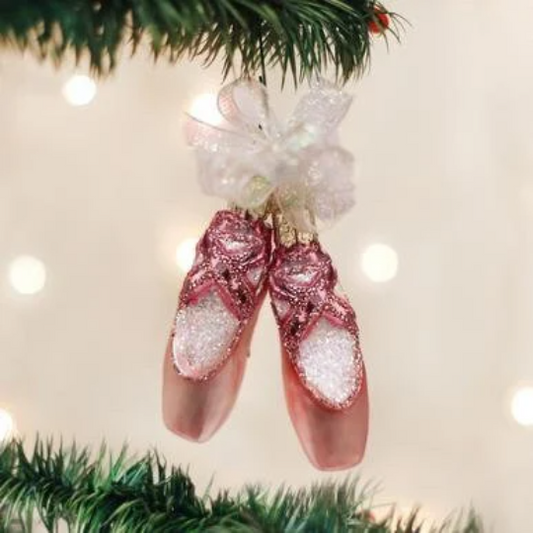 Pair Of Ballet Slippers Old World Christmas Ornament