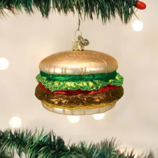 Cheeseburger Old World Christmas Ornament