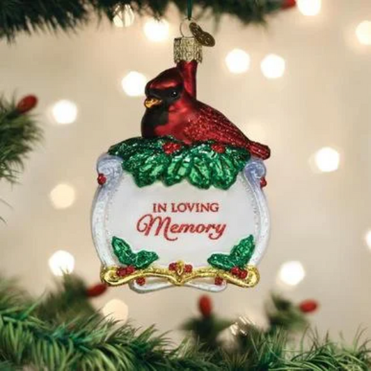 Memorial Cardinal Old World Christmas Ornament