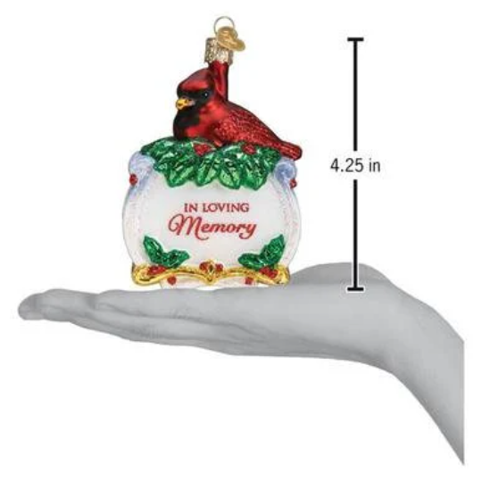 Memorial Cardinal Old World Christmas Ornament