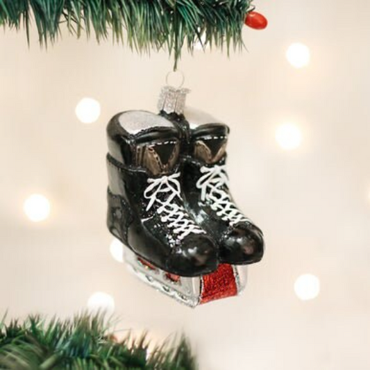 Hockey Skates Old World Christmas Ornament