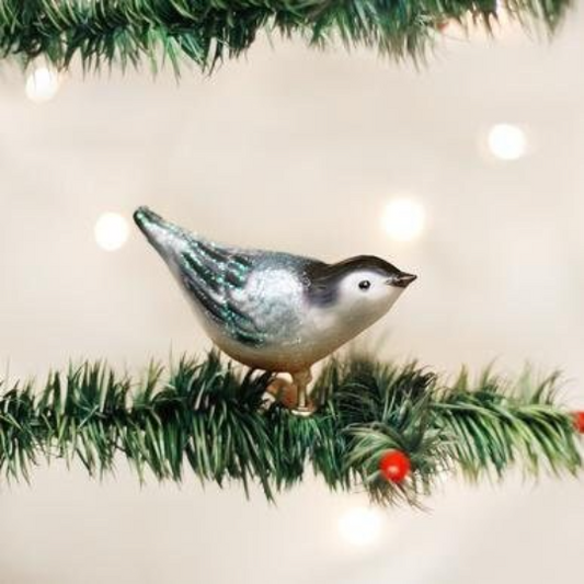 Nuthatch Bird Clip Old World Christmas Ornament