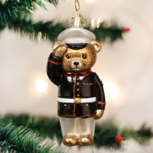 Marine Bear Old World Christmas Ornament