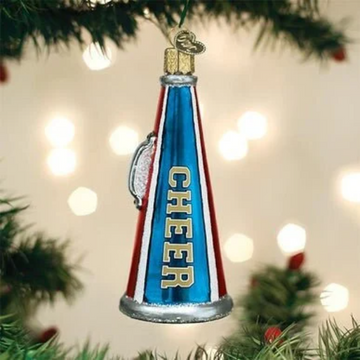 Cheer Megaphone - Blown Glass Tree Ornament for Cheerleaders by Old World Christmas