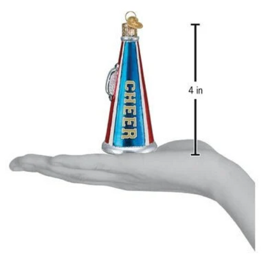 Cheer Megaphone - Blown Glass Tree Ornament for Cheerleaders by Old World Christmas