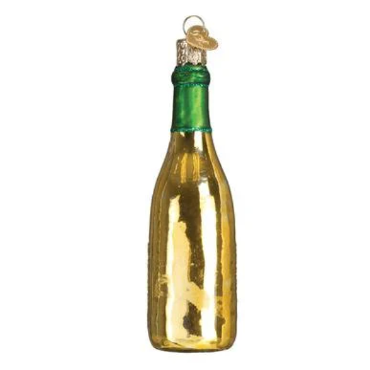 White Wine Bottle Old World Christmas Ornament