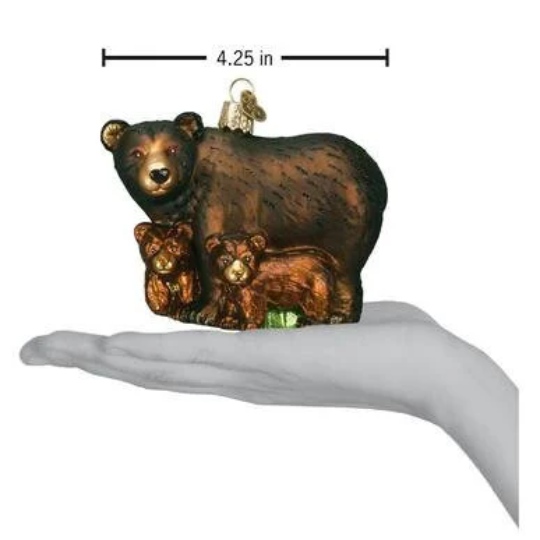 Bear with Cubs Old World Christmas Ornament