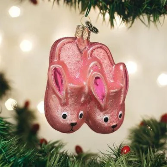 Bunny Slippers Old World Christmas Ornament