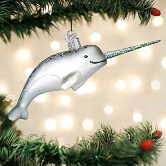 Narwhal Old World Christmas Ornament