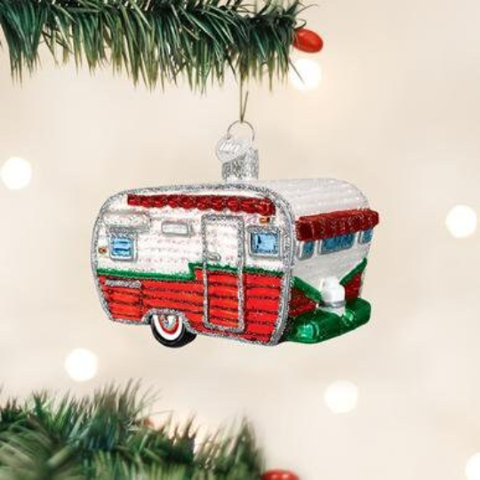 Travel Trailer Old World Christmas Ornament