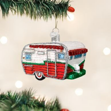 Travel Trailer - Blown Glass Tree Ornament by Old World Christmas