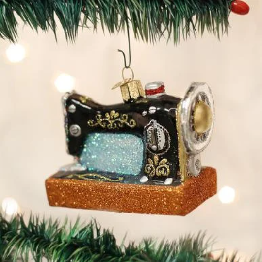 Sewing Machine Old World Christmas Ornament