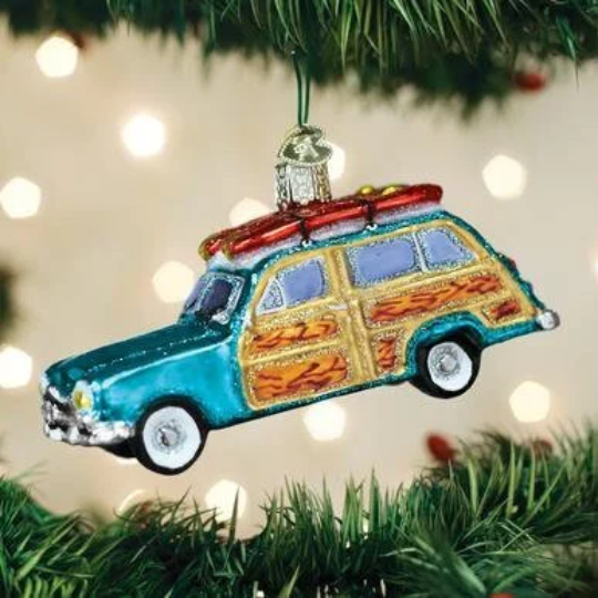 Surfs Up Wagon Old World Christmas Ornament