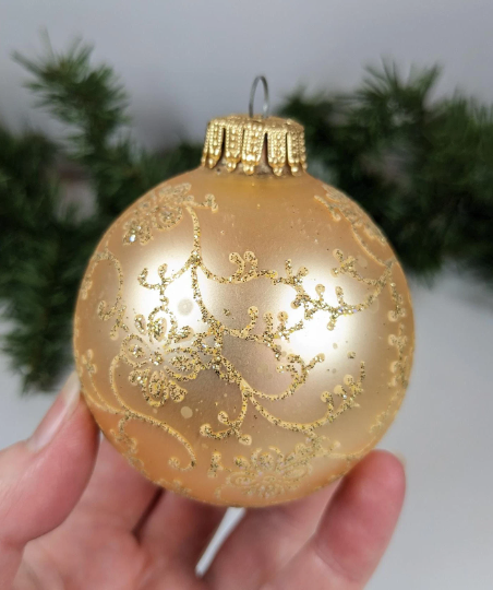 Vintage Krebs Gold Victorian Christmas Ornaments