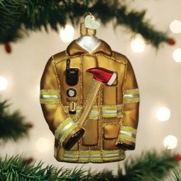 Firefighters Jacket Old World Christmas Ornament