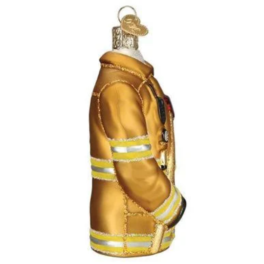 Firefighters Jacket Old World Christmas Ornament