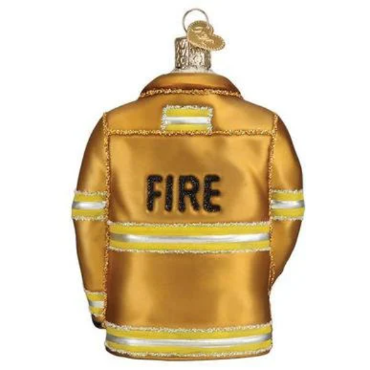 Firefighters Jacket Old World Christmas Ornament