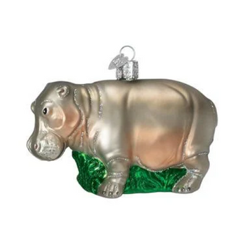 Hippopotamus Blown Glass Tree Ornament by Old World Christmas