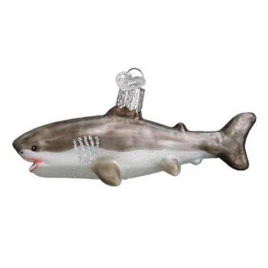 Great White Shark Old World Christmas Ornament