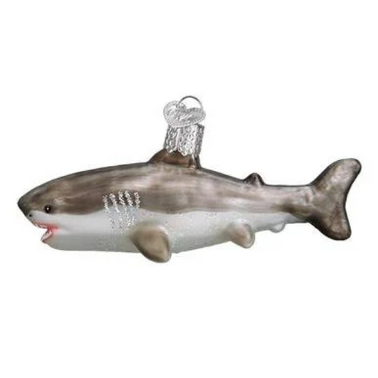 Great White Shark - Blown Glass Tree Ornament by Old World Christmas