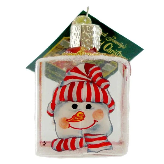 Snowman Ice Cube Inside Out Ornament