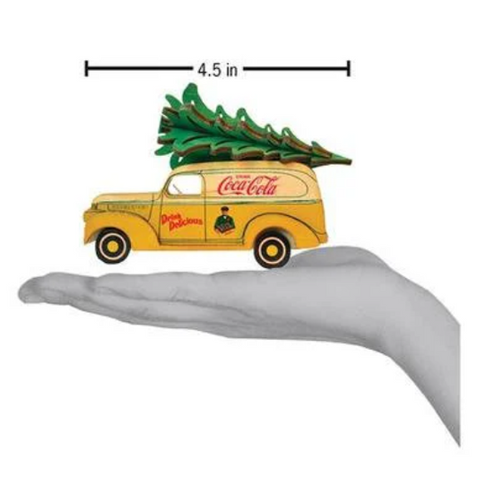 Coca Cola Panel Van - Vintage-themed Wooden Tree Ornament - Ginger Cottages collection