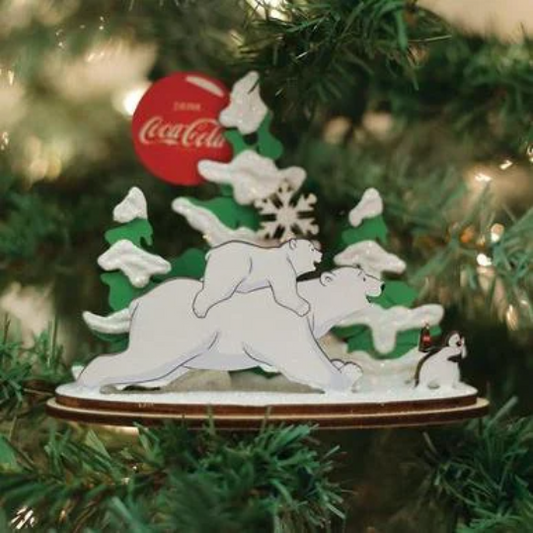 Coca Cola Polar Bear Old World Christmas Ornament