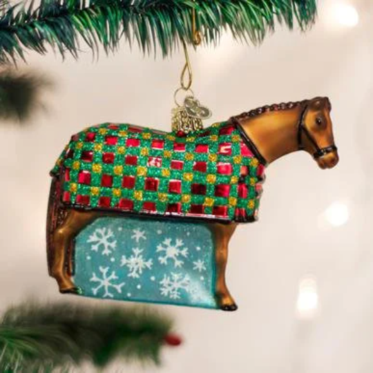 Snowflake Horse Old World Christmas Ornament