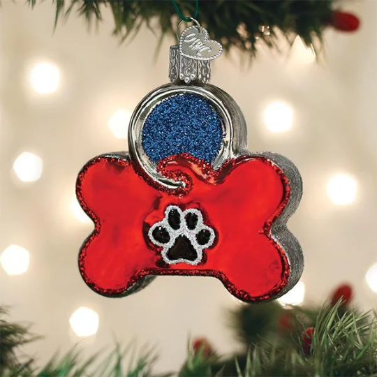 Dog Tag Old World Christmas Ornament