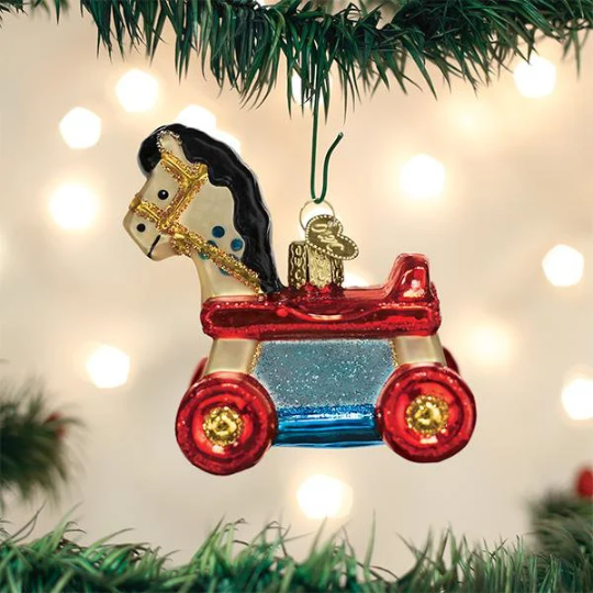 Rolling Horse Old World Christmas Ornament