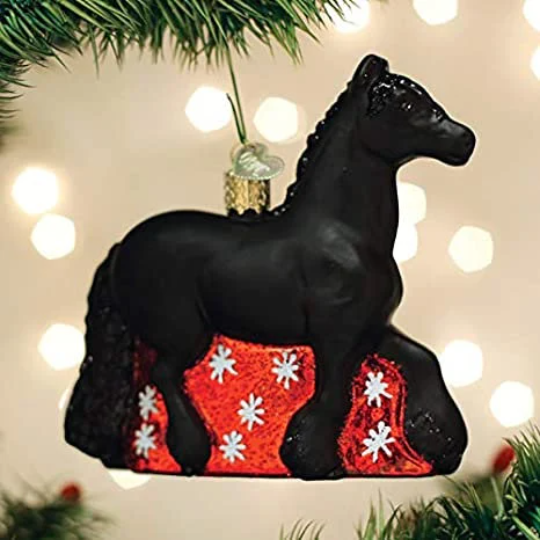 Friesian Horse Old World Christmas Ornament