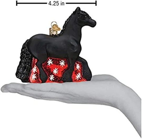 Friesian Horse Old World Christmas Ornament