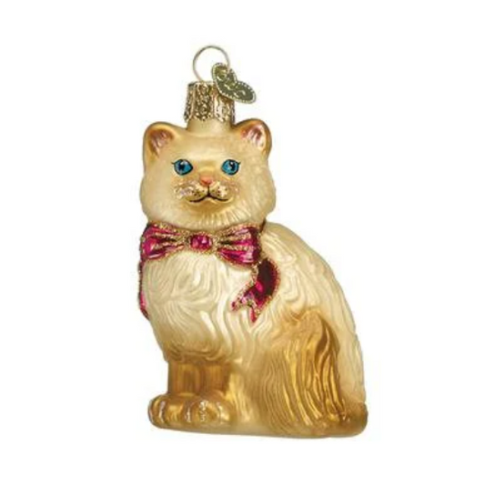 Himalayan Gold Cat Old World Christmas Ornament