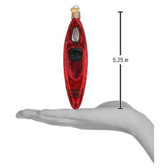 Red Kayak Old World Christmas Ornament