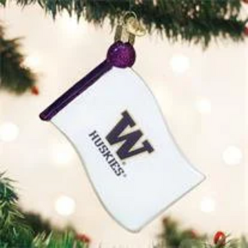 Washington State Huskies Flag Old World Christmas Ornament