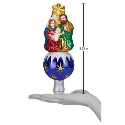 Nativity Scene - Blown Glass Old World Christmas Tree Topper