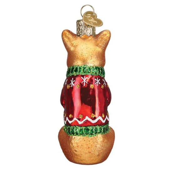 Christmas Corgi Old World Christmas Ornament