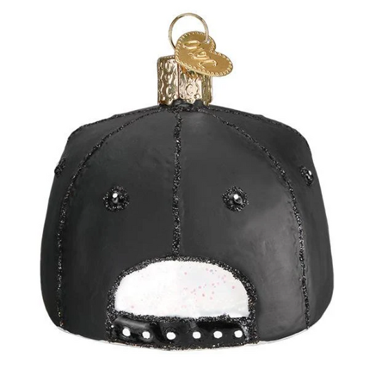 U.S. Military Veteran's Cap Blown Glass Tree Ornament by Old World Christmas