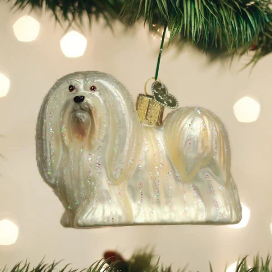 Lhasa Apso Old World Christmas Ornament