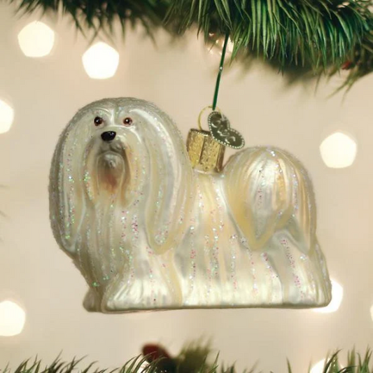 Lhasa Apso Old World Christmas Ornament