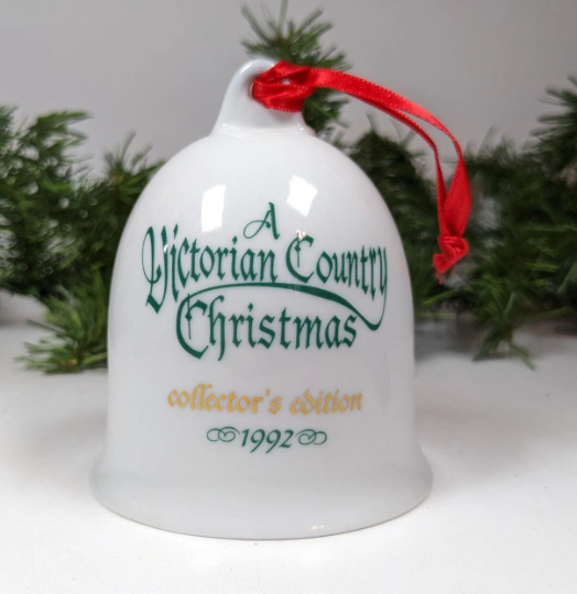 Vintage 1992 A Victorian Country Christmas Bell Ornament