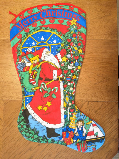 Vintage Avon 1995 Large Musical Christmas Stocking