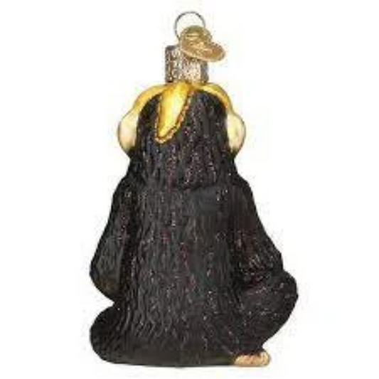 Chimpanzee Blown Glass Tree Ornament by Old World Christmas - Hand Painted