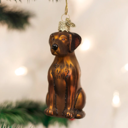 Chocolate Labrador Retriever Old World Christmas