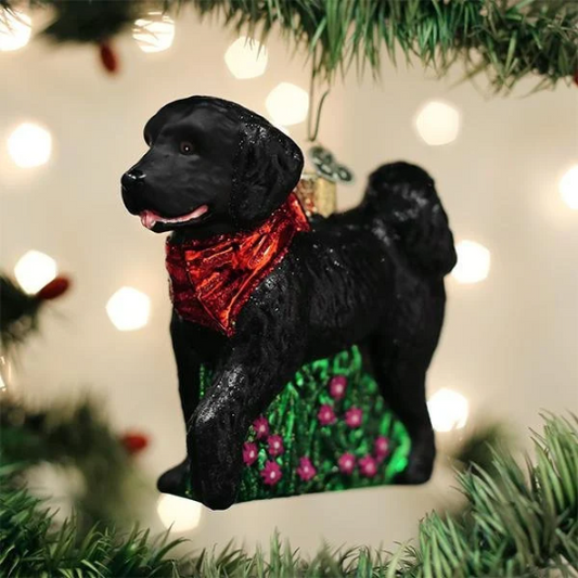 Black Doodle Dog Old World Christmas Ornament