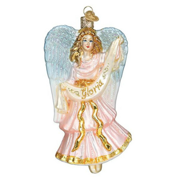 Nativity Angel Christmas Tree Blown Glass Ornament by Old World Christmas