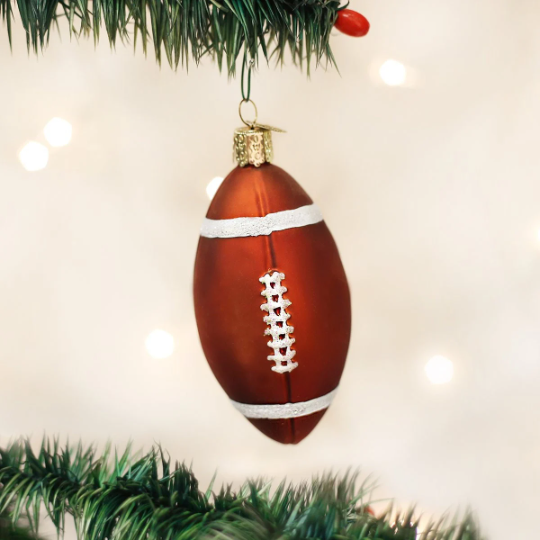 Football Blown Glass Tree Ornament by Old World Christmas Gift Stocking Stuffer